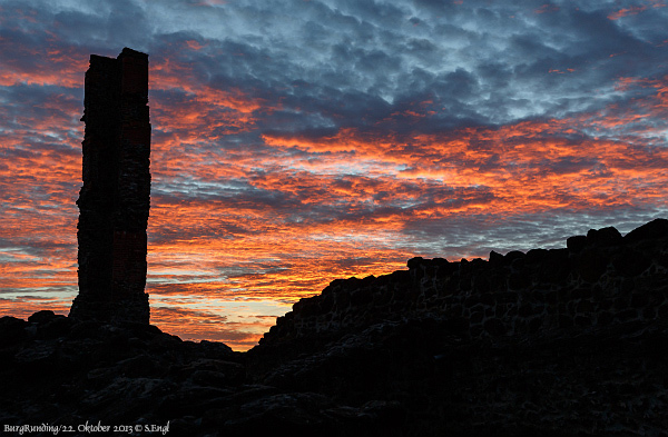 Burg Runding Sonnenuntergang