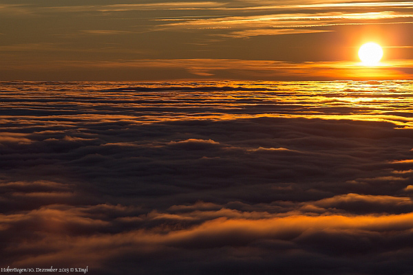 Sonnenuntergang Hochnebel